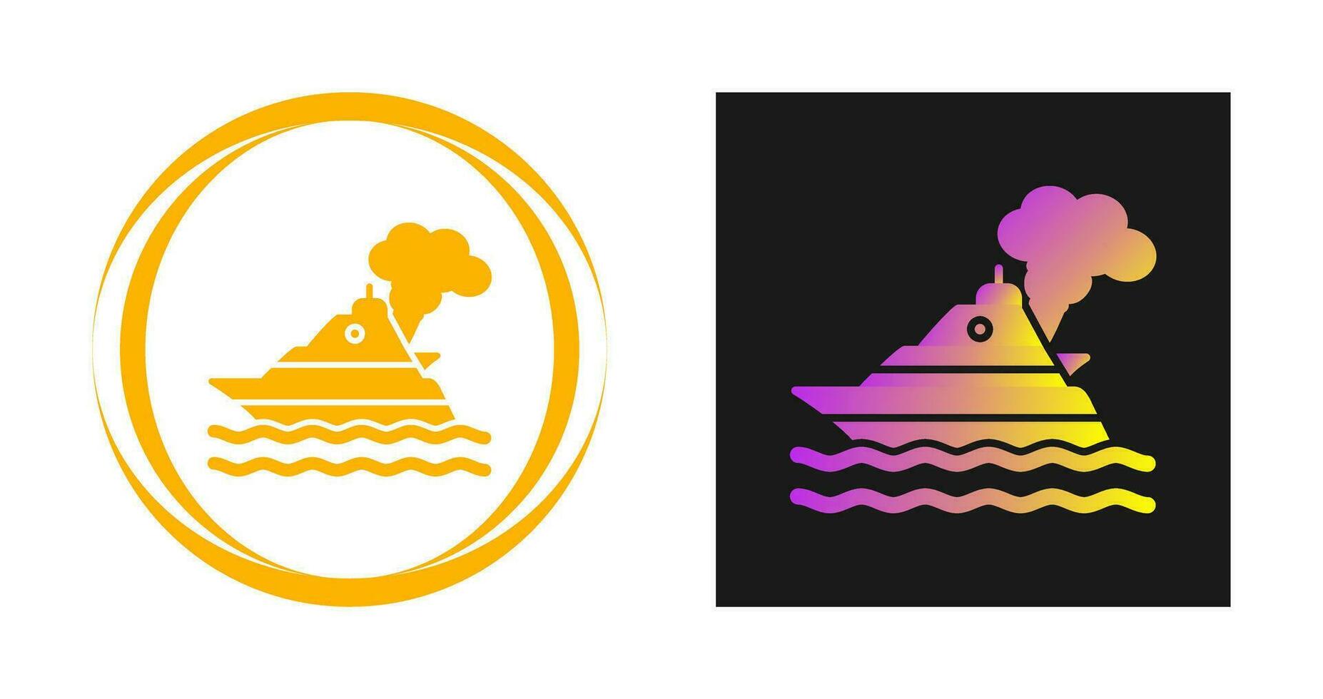 Ship Pollution Vector Icon
