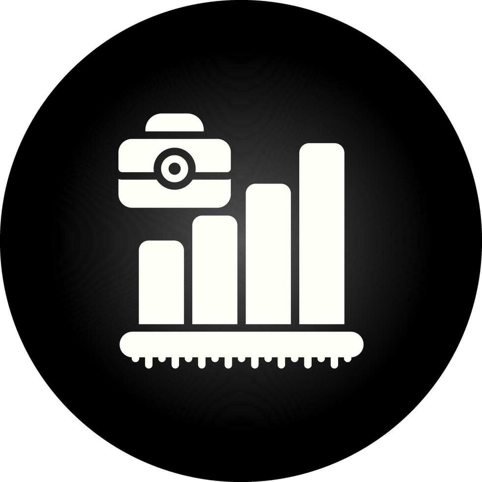 Briefcase with Chart Vector Icon