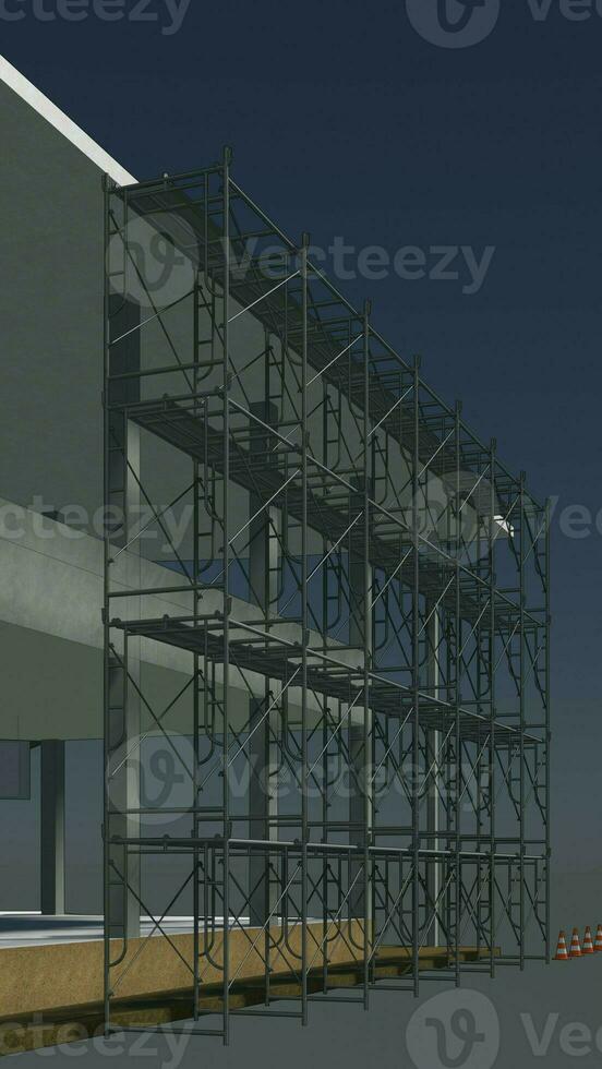 3D illustration of building and construction photo