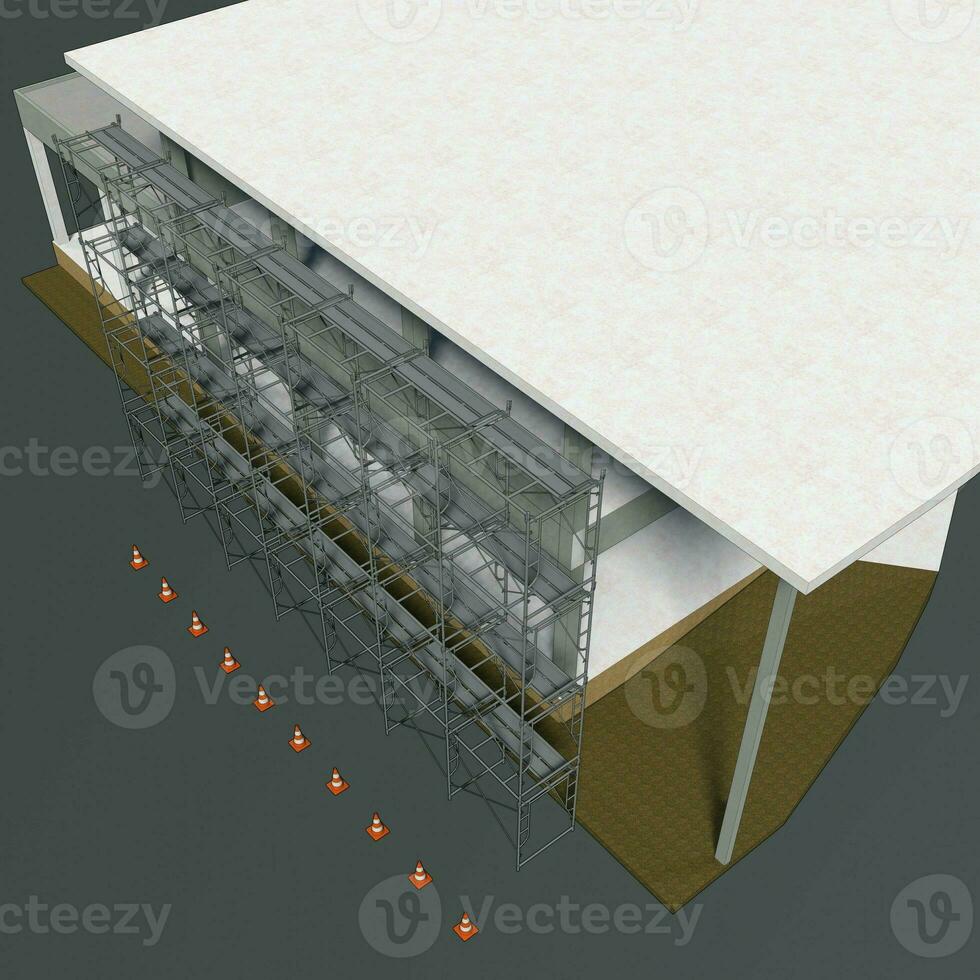 3D illustration of building and construction photo