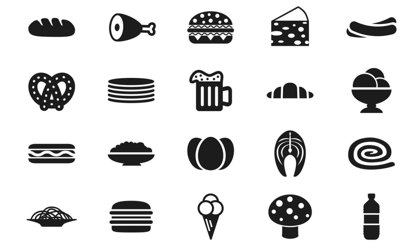 conjunto icono comida y beber, vector ilustración