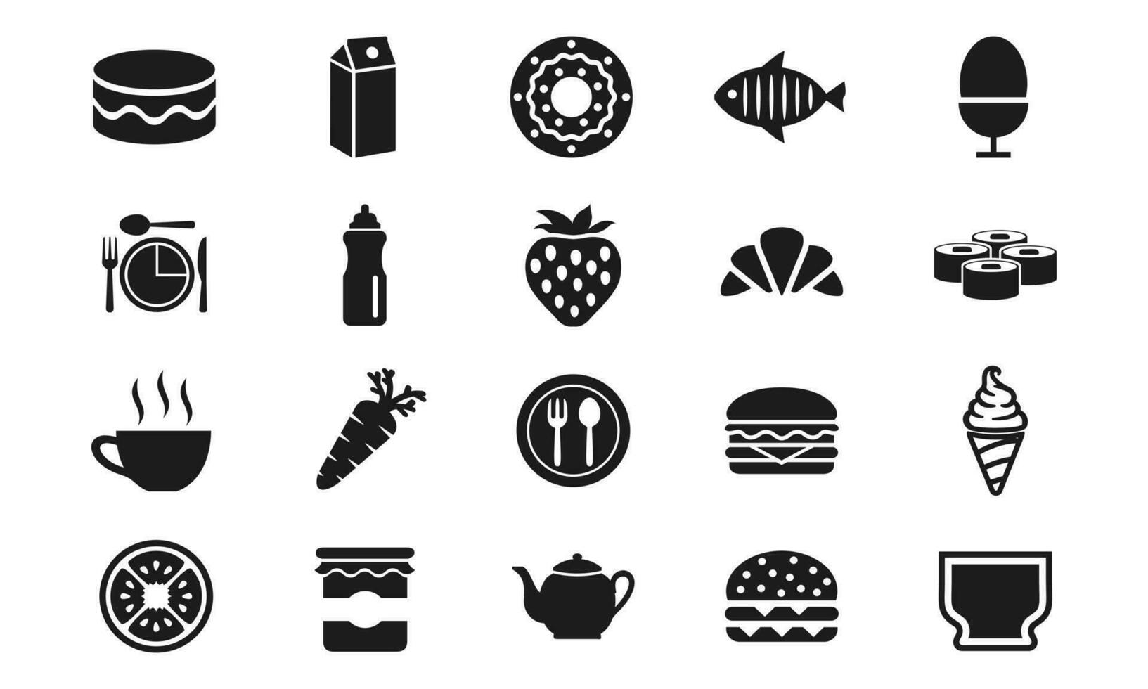 conjunto icono comida y beber, vector ilustración