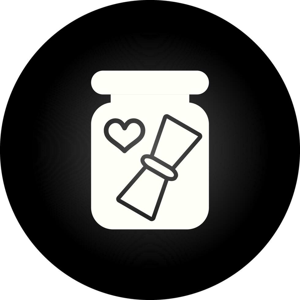 Love letter in a bottle Vector Icon