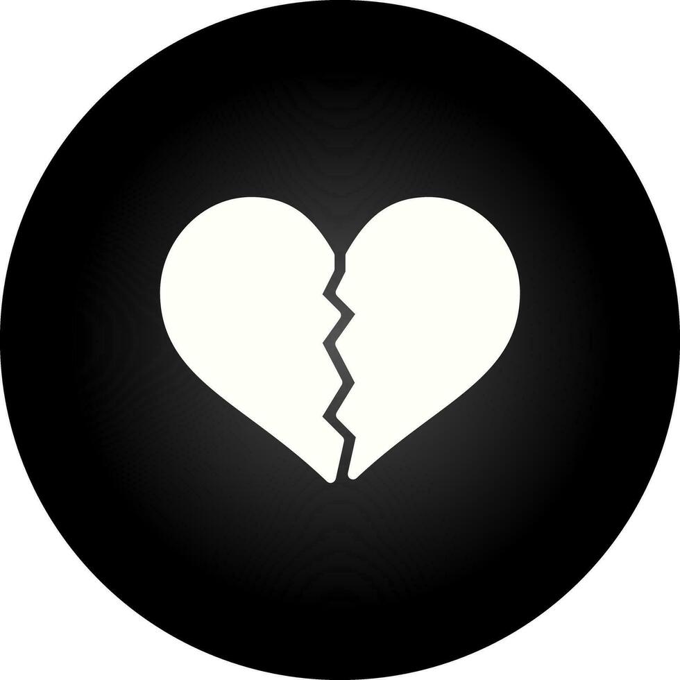 Broken Heart Vector Icon