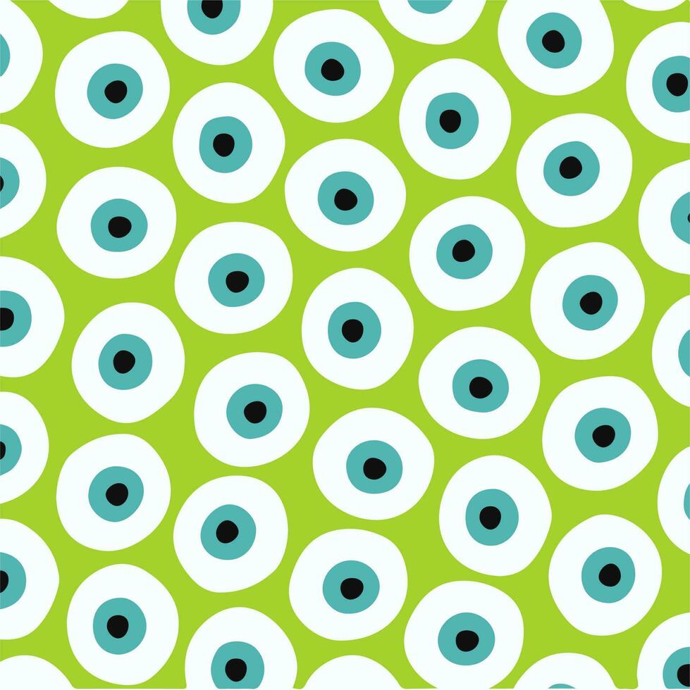 Monster Eye Pattern Backgroud. Social Media Post. Vector Illustration.