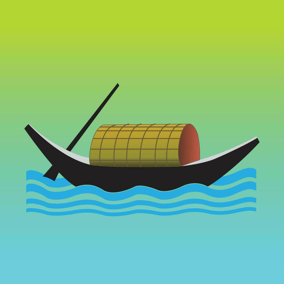 Boat illustration art design vector