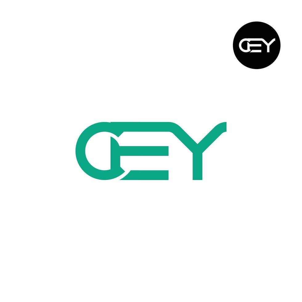 letra Cey monograma logo diseño vector