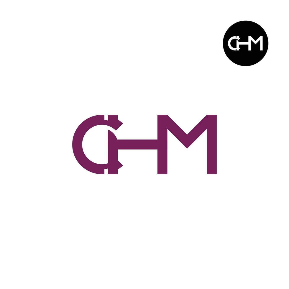 Letter CHM Monogram Logo Design vector