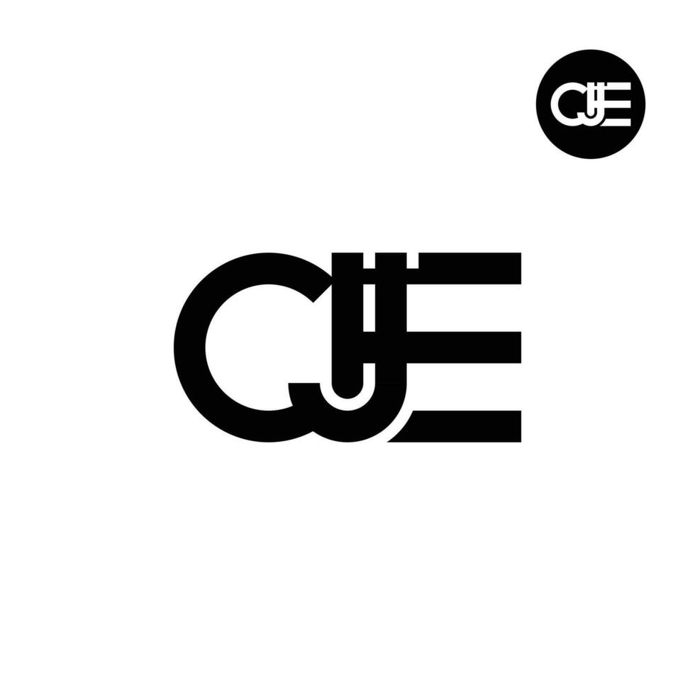 letra cje monograma logo diseño vector