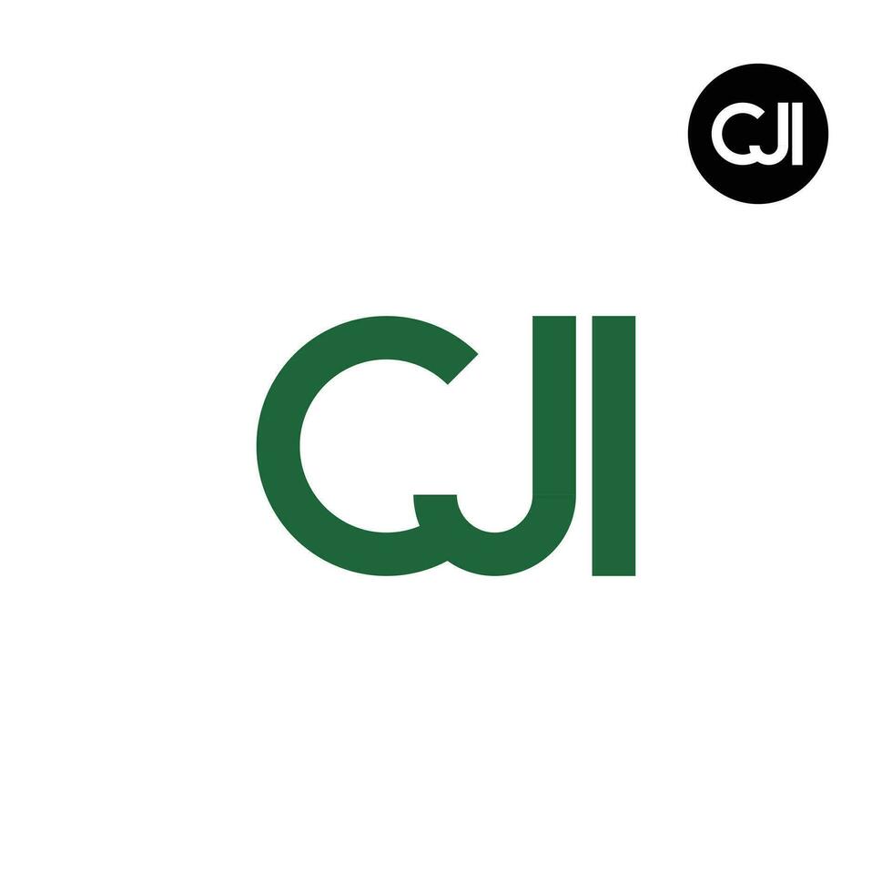 Letter CJI Monogram Logo Design vector