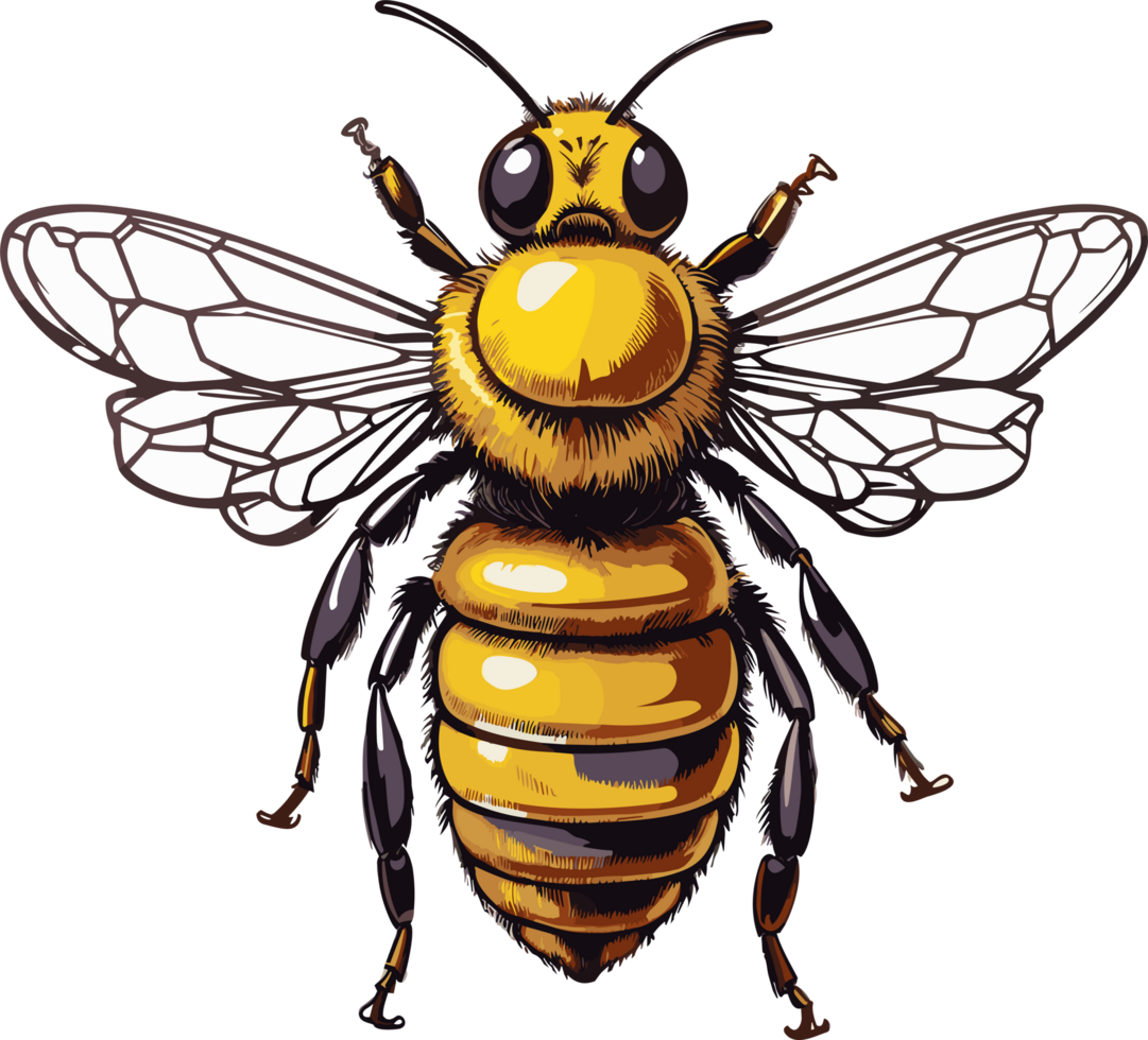 Nature's Ballet Artful Honey Bee Depictions AI generative png