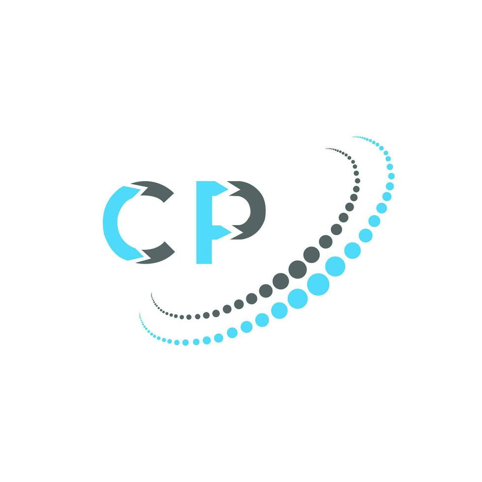 CP letter logo creative design. CP unique design. vector