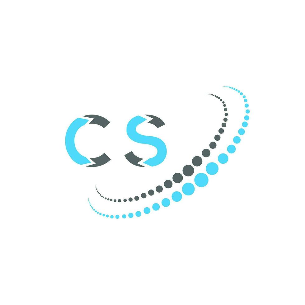 CS letter logo creative design. CS unique design. vector