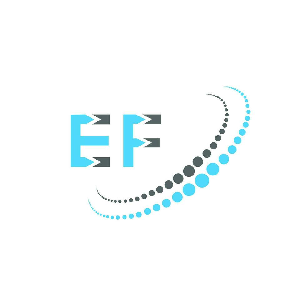 diseño creativo del logotipo de la letra ef. ef diseño único. vector