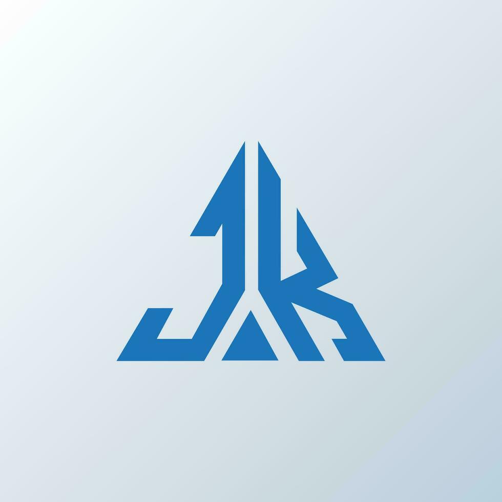 JK letter logo creative design. JK unique design. vector