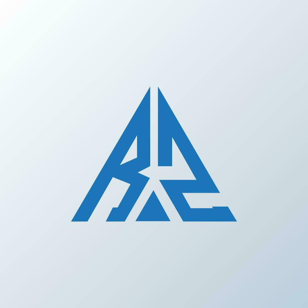 RZ letter logo creative design. RZ unique design. vector