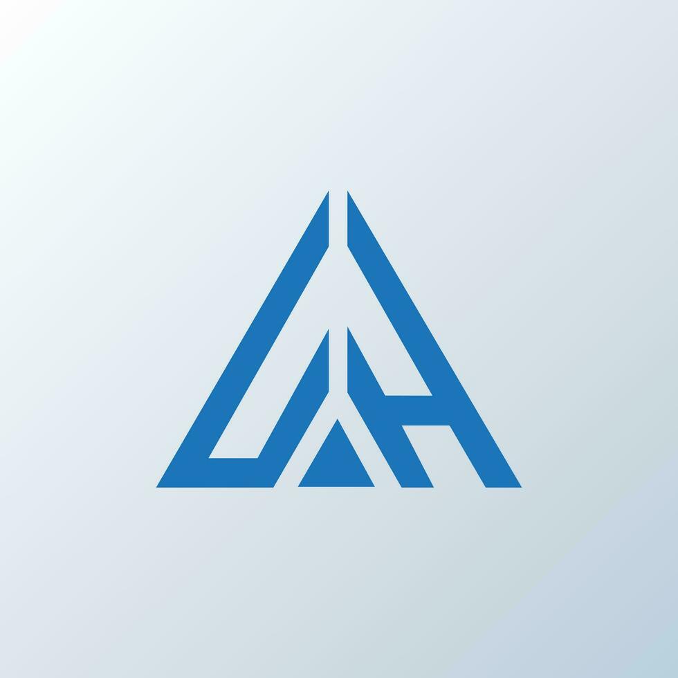 UH letter logo creative design. UH unique design. vector