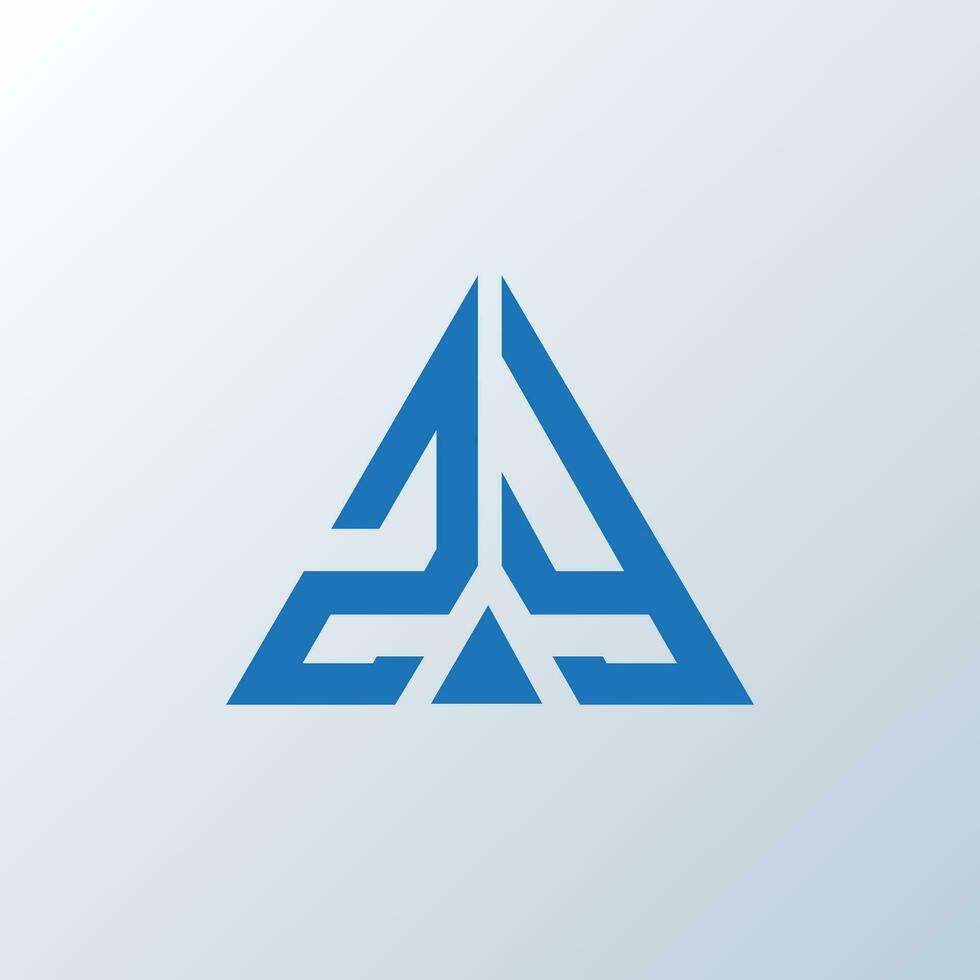 ZY letter logo creative design. ZY unique design. vector