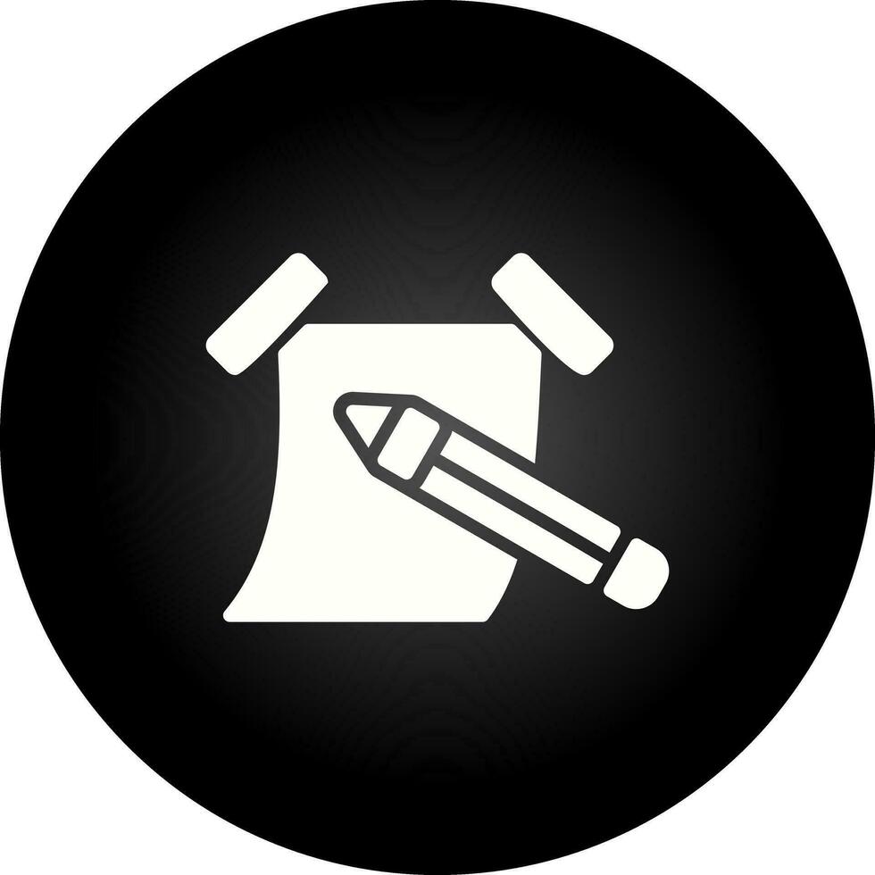 Sticky note with pencil Vector Icon