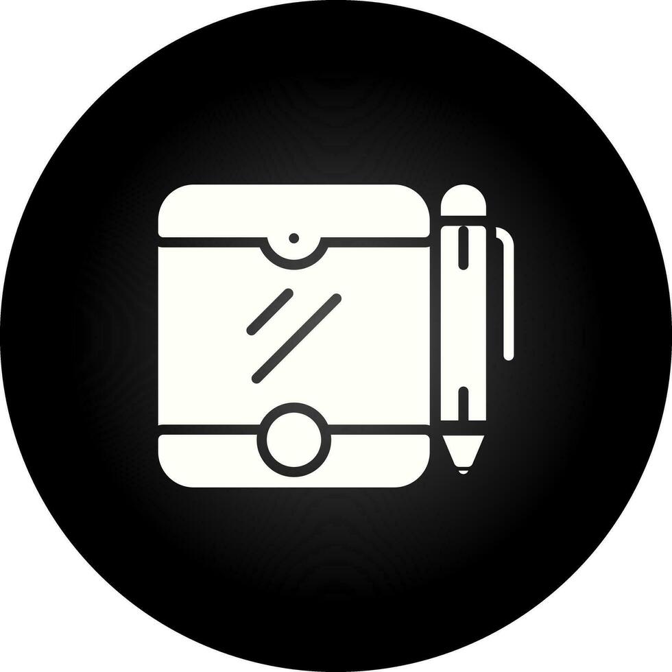 Tablet with pen Vector Icon