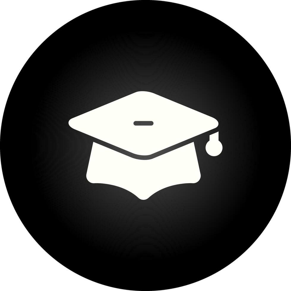 icono de vector de gorra de graduación