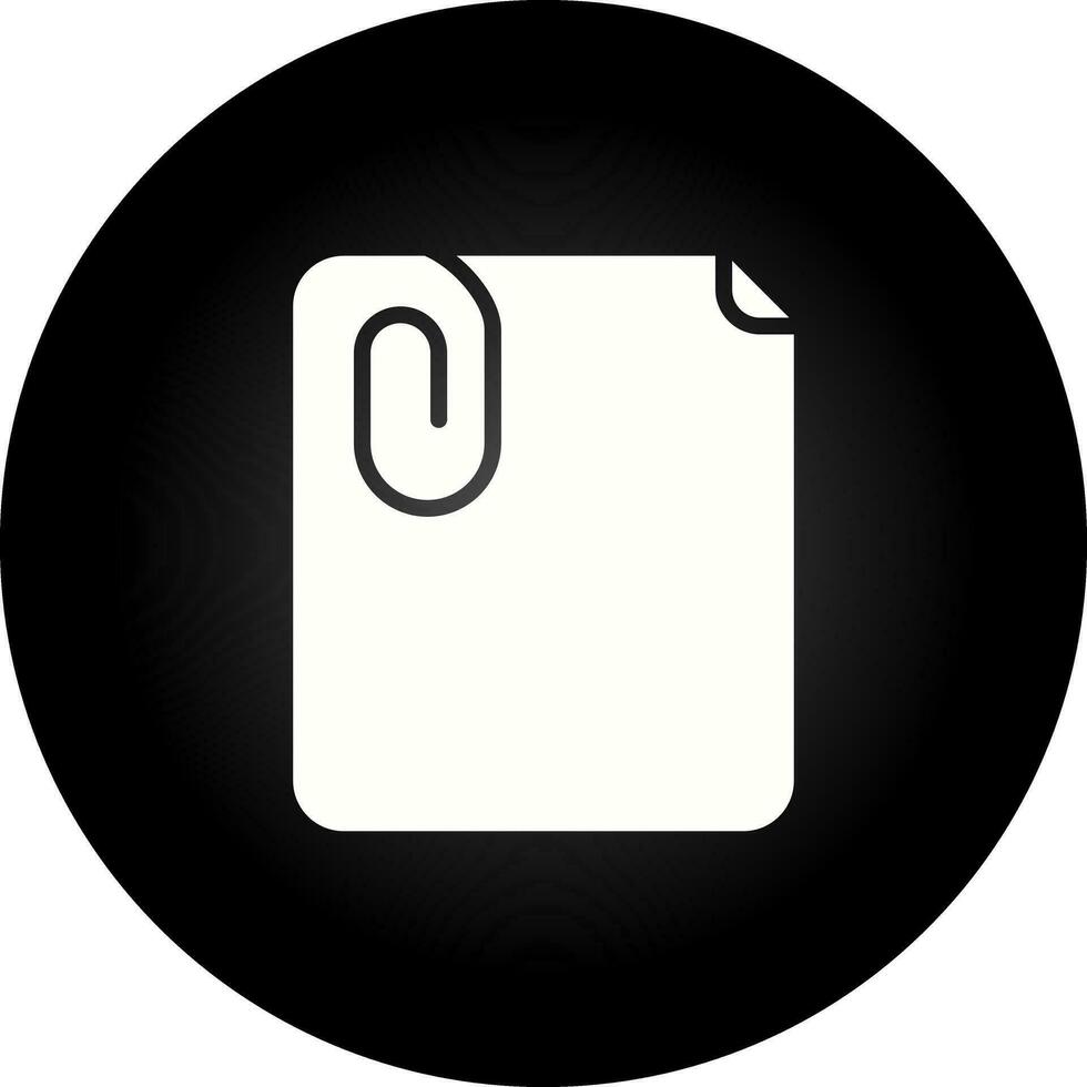 clip de papel con papel vector icono