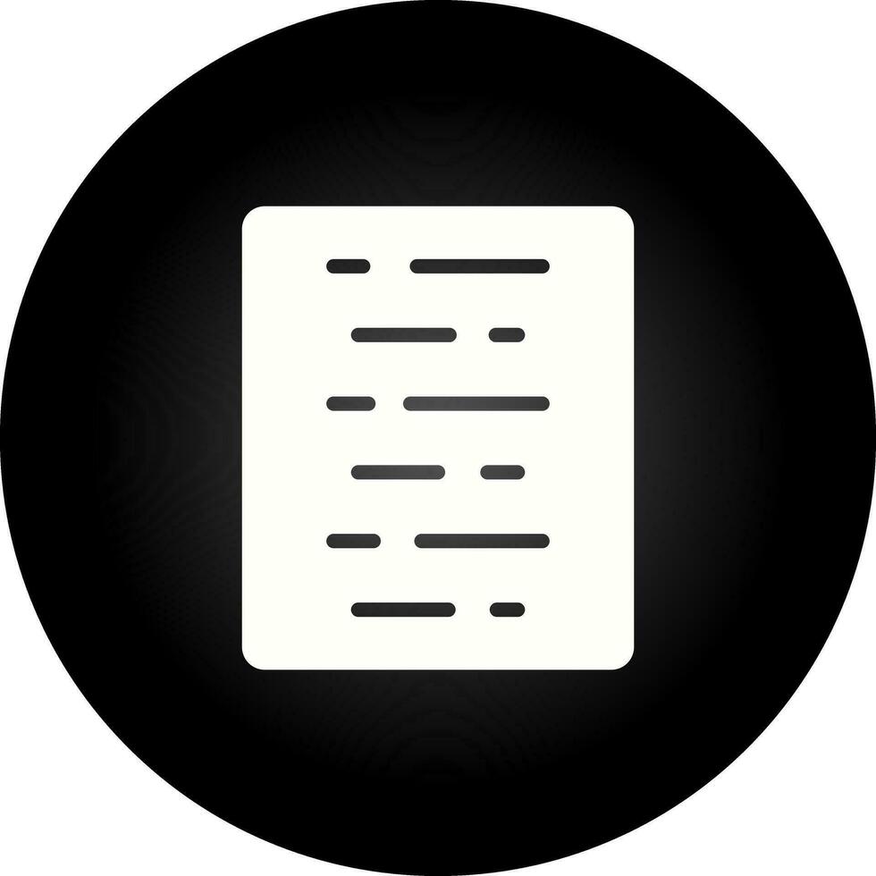 Document Align Center Vector Icon