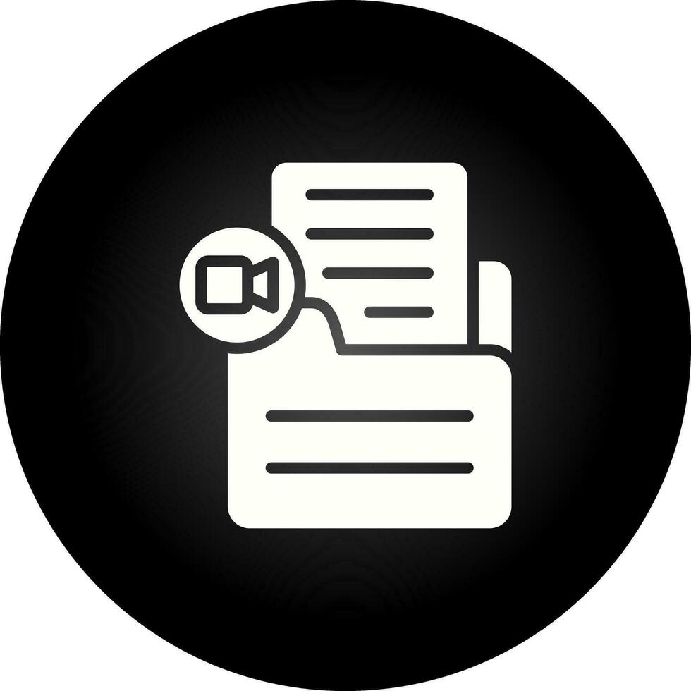 Document Insert Video Vector Icon
