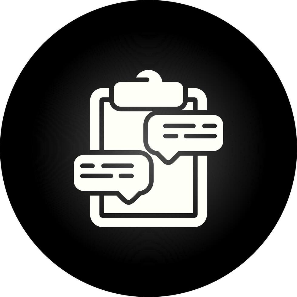 Clipboard with speech bubb Vector Icon