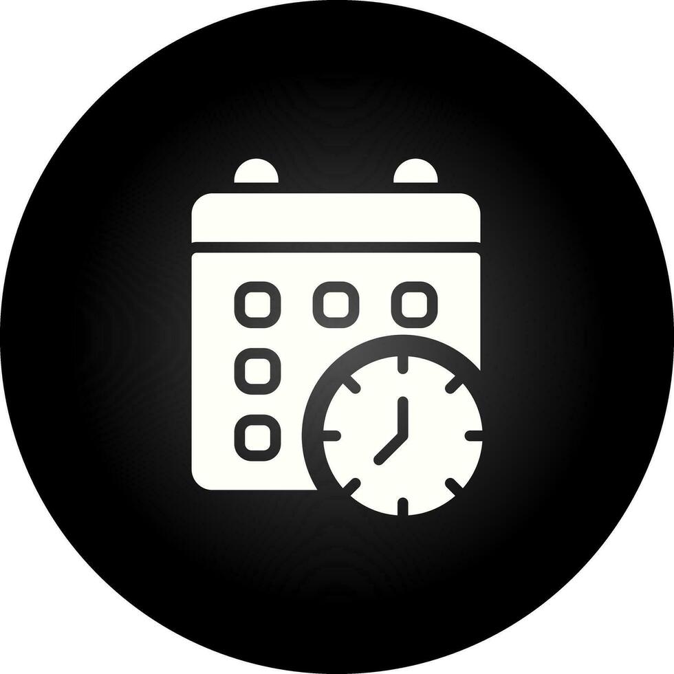 Calender Clock Vector Icon