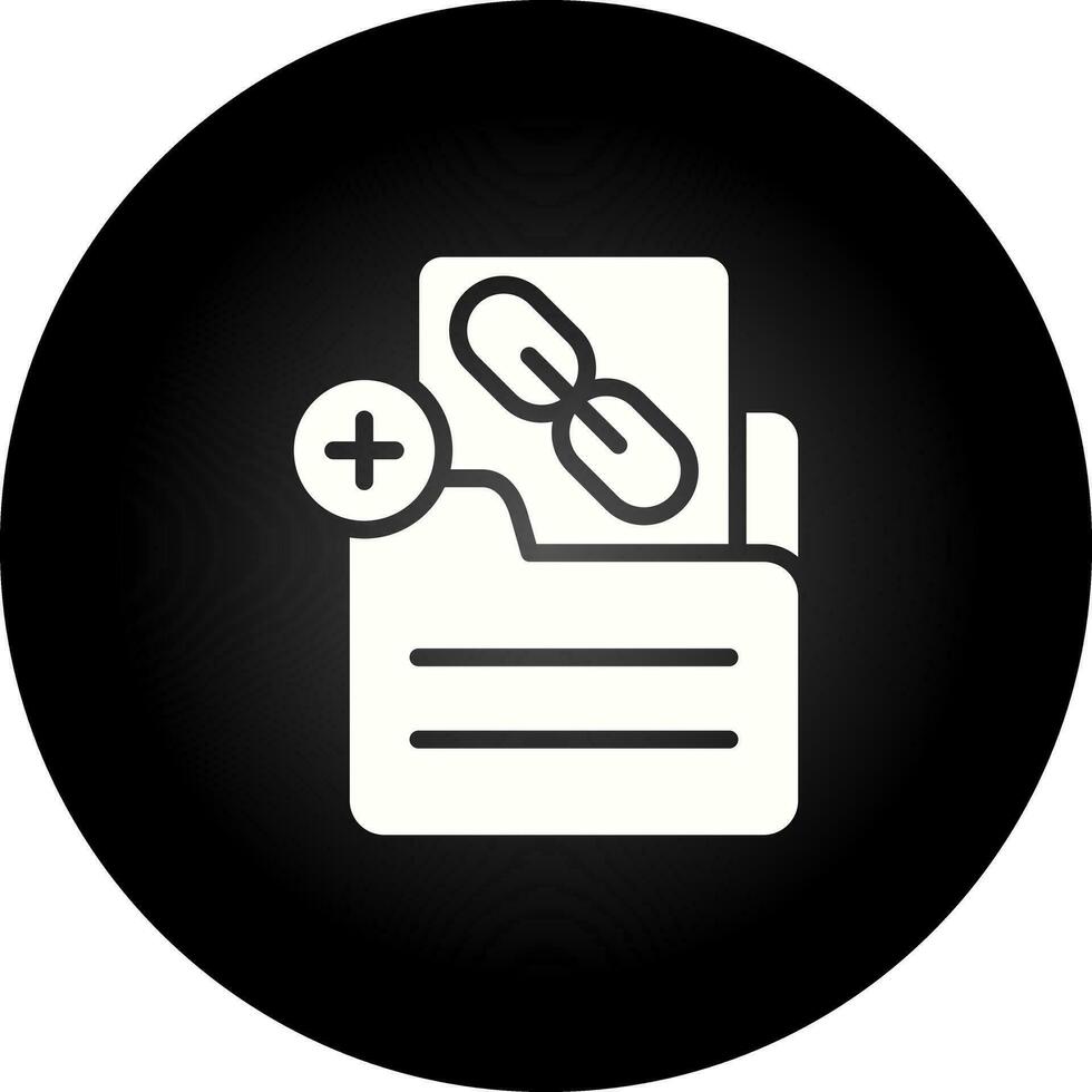 Document Insert Link Vector Icon