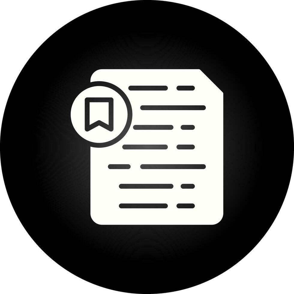 Document Insert Bookmark Vector Icon