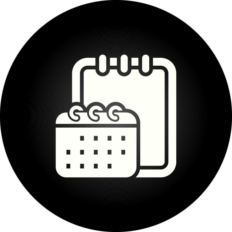 Memo pad with calendar Vector Icon