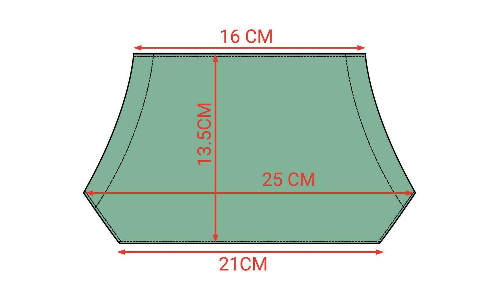 canguro bolsillo Moda pisos con medición detalles vector ilustración modelo