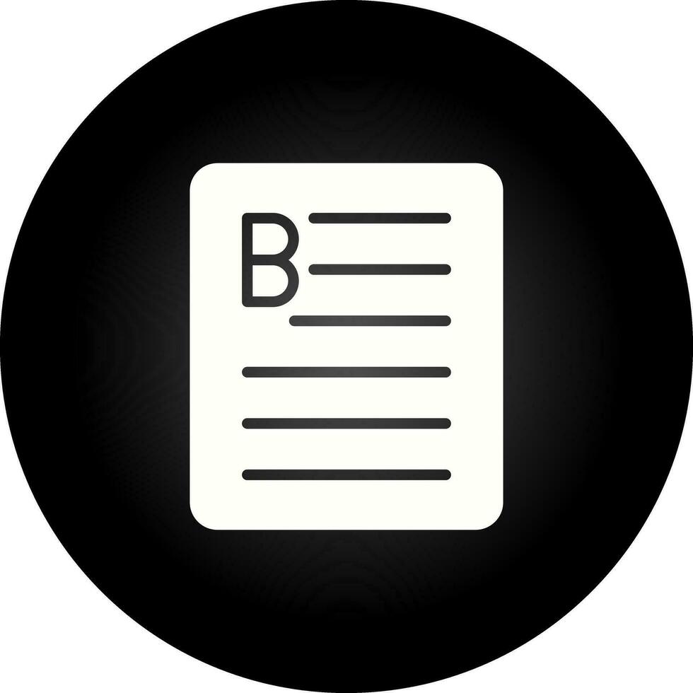 Document Bold Vector Icon