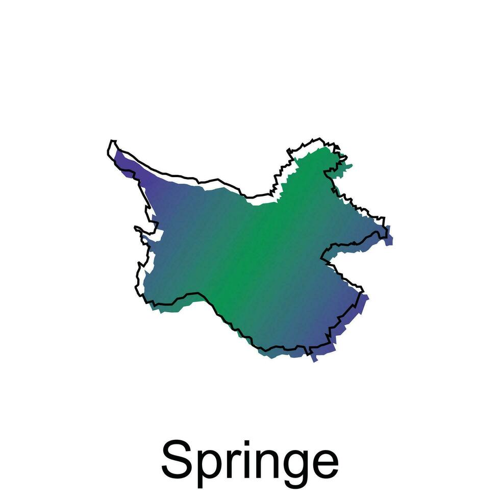 map City of Springe, World Map International vector design template