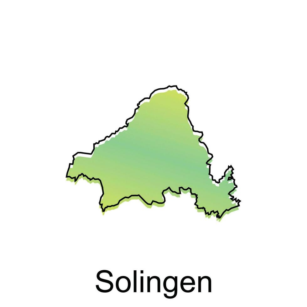 vector map of Solingen modern outline, High detailed vector  illustration vector Design Template, suitable for your company