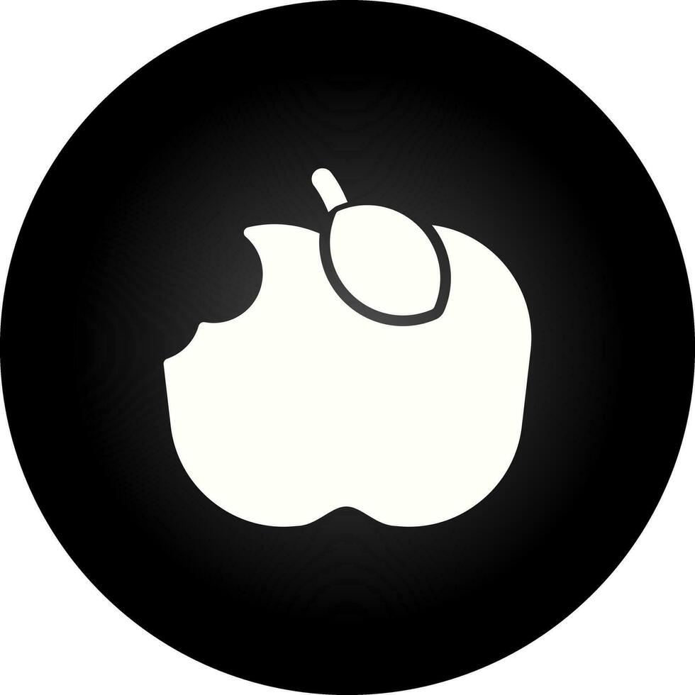 manzana comido vector icono