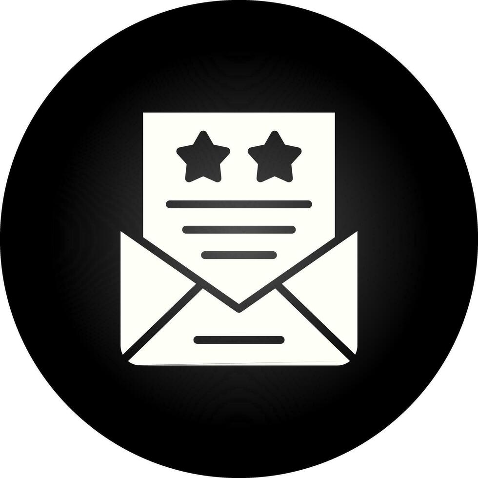 icono de vector de carta