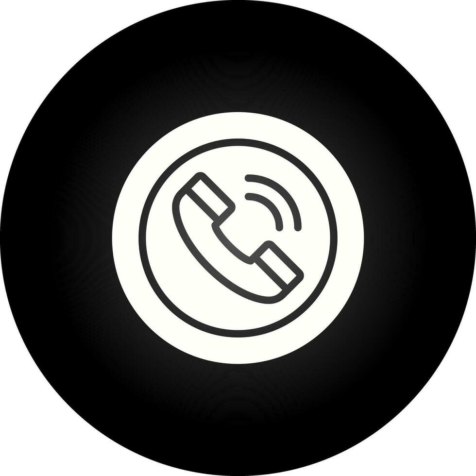 Circle Phone Vector Icon