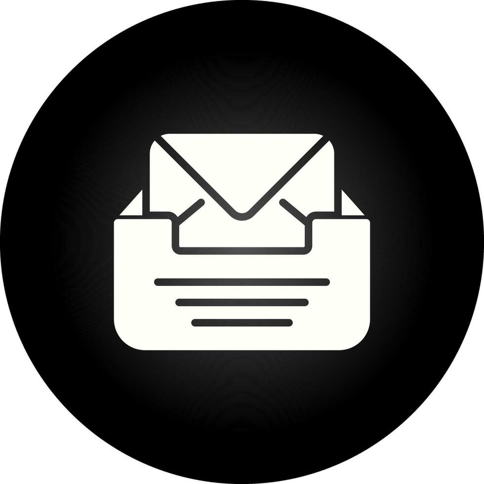 Inbox with envelope Vector Icon