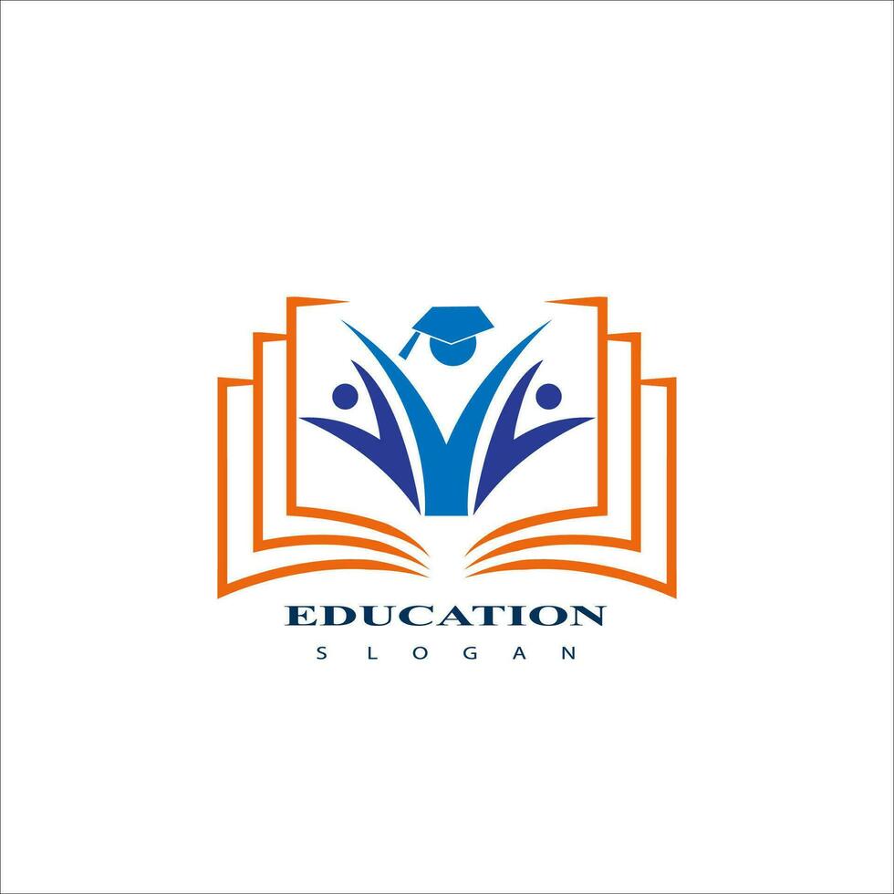 plantilla de vector de diseño de logotipo de educación