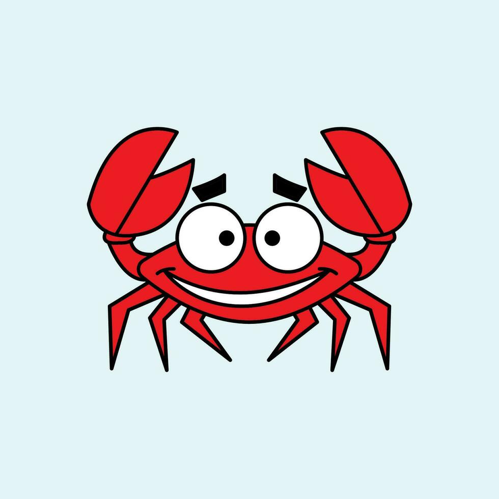 Cartoon Crab icon illustration template for many purpose vector