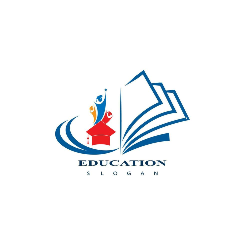 plantilla de vector de diseño de logotipo de educación