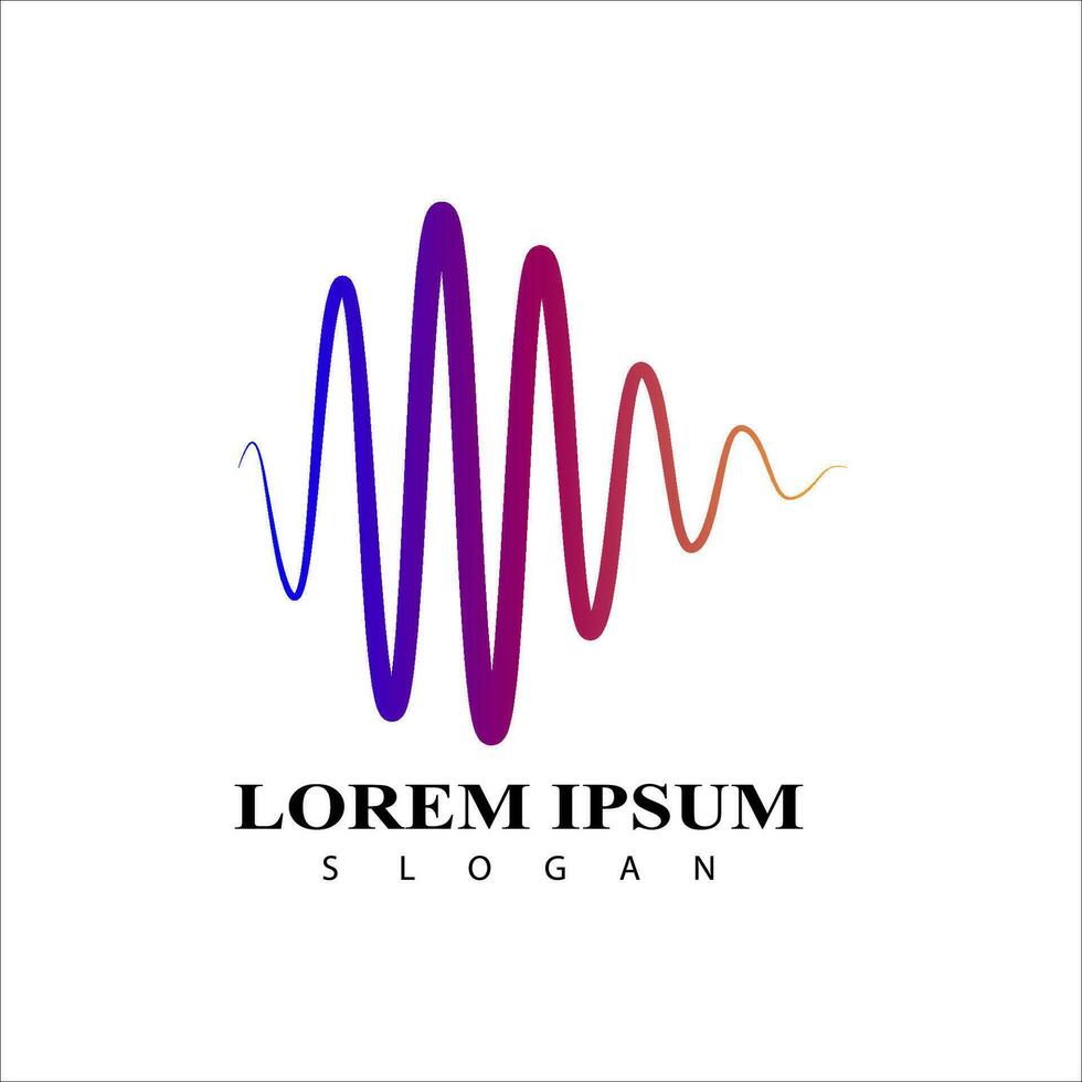 Sound waves vector illustration design template