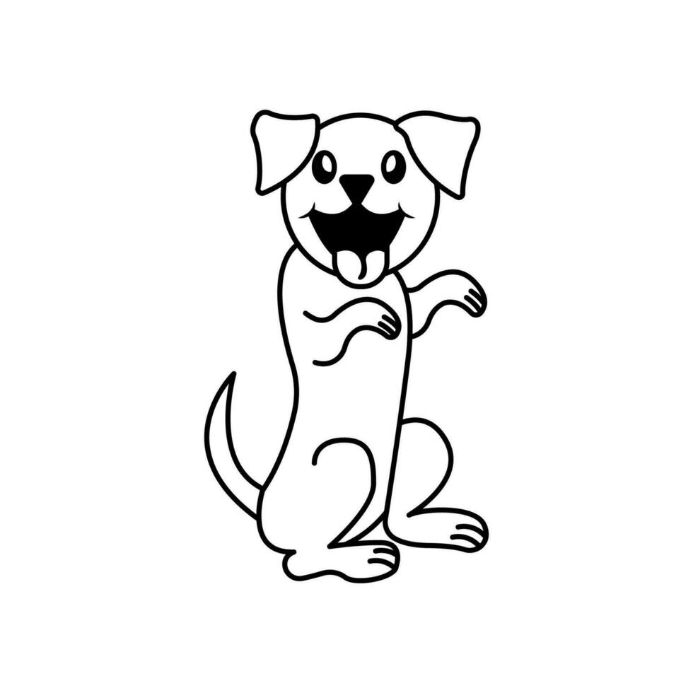 Cute Dog Cartoon. vector illustration