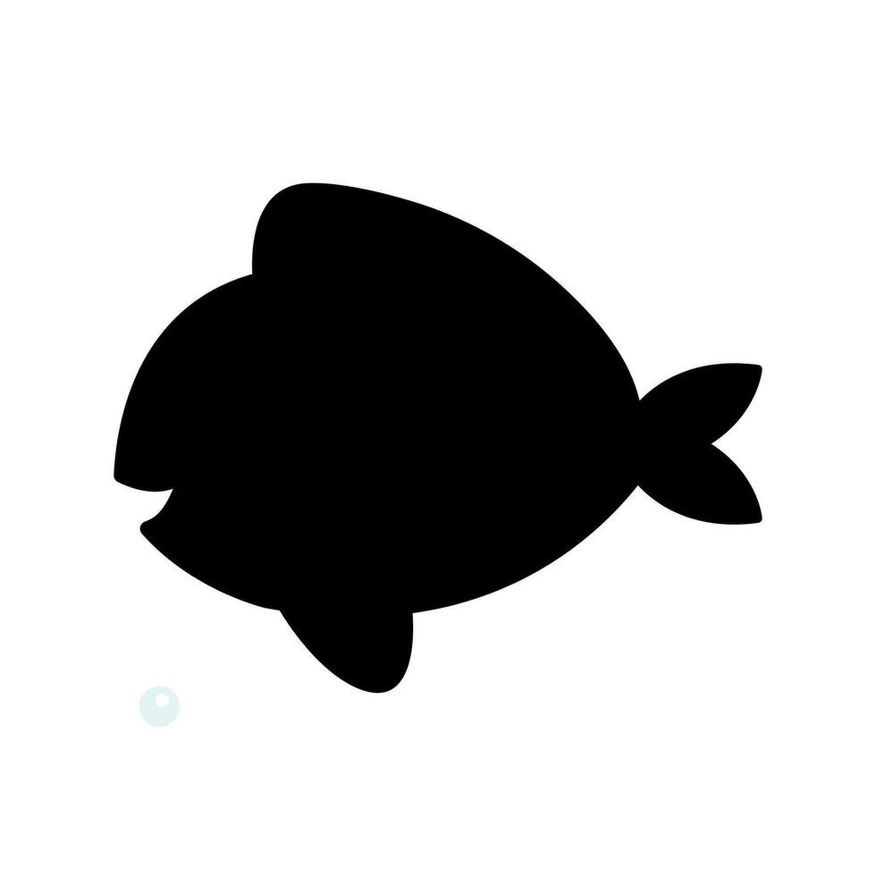 pescado silueta icono ilustración modelo para muchos objetivo. aislado en blanco antecedentes vector