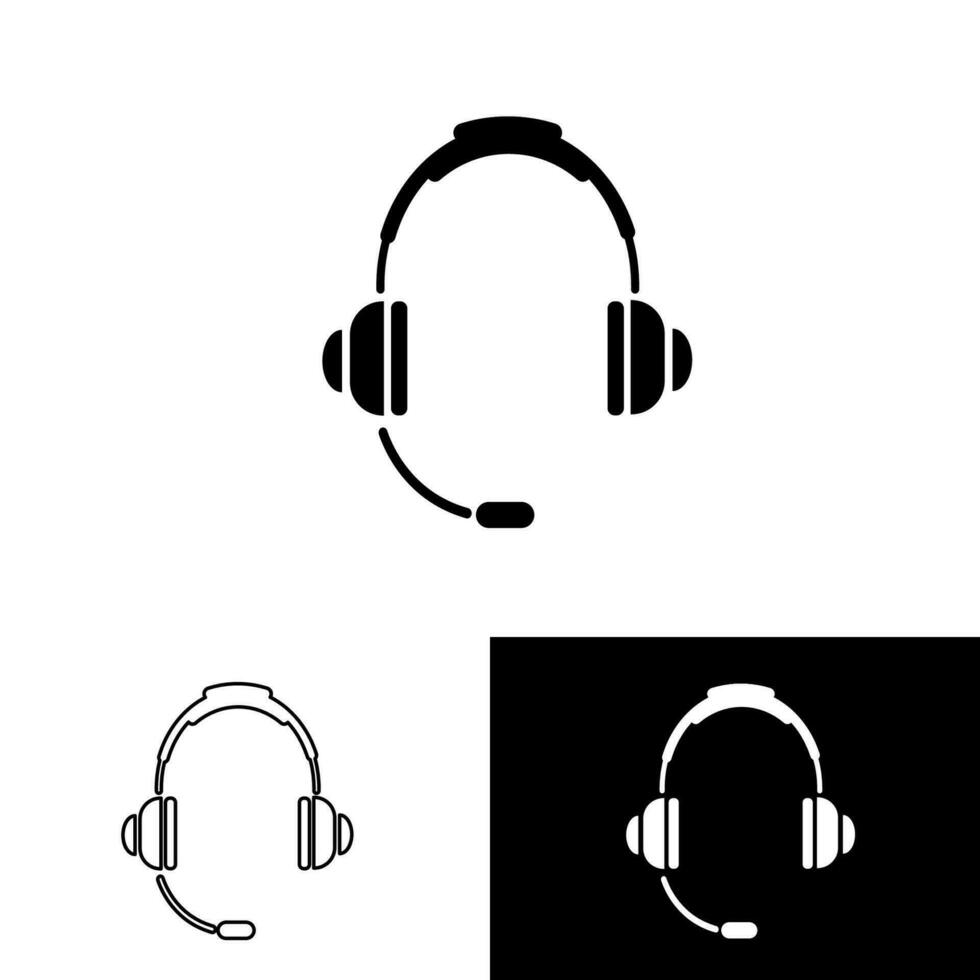 Headset icon, Headset logo. vector illustration logo template for many purpose. Isolated on white background