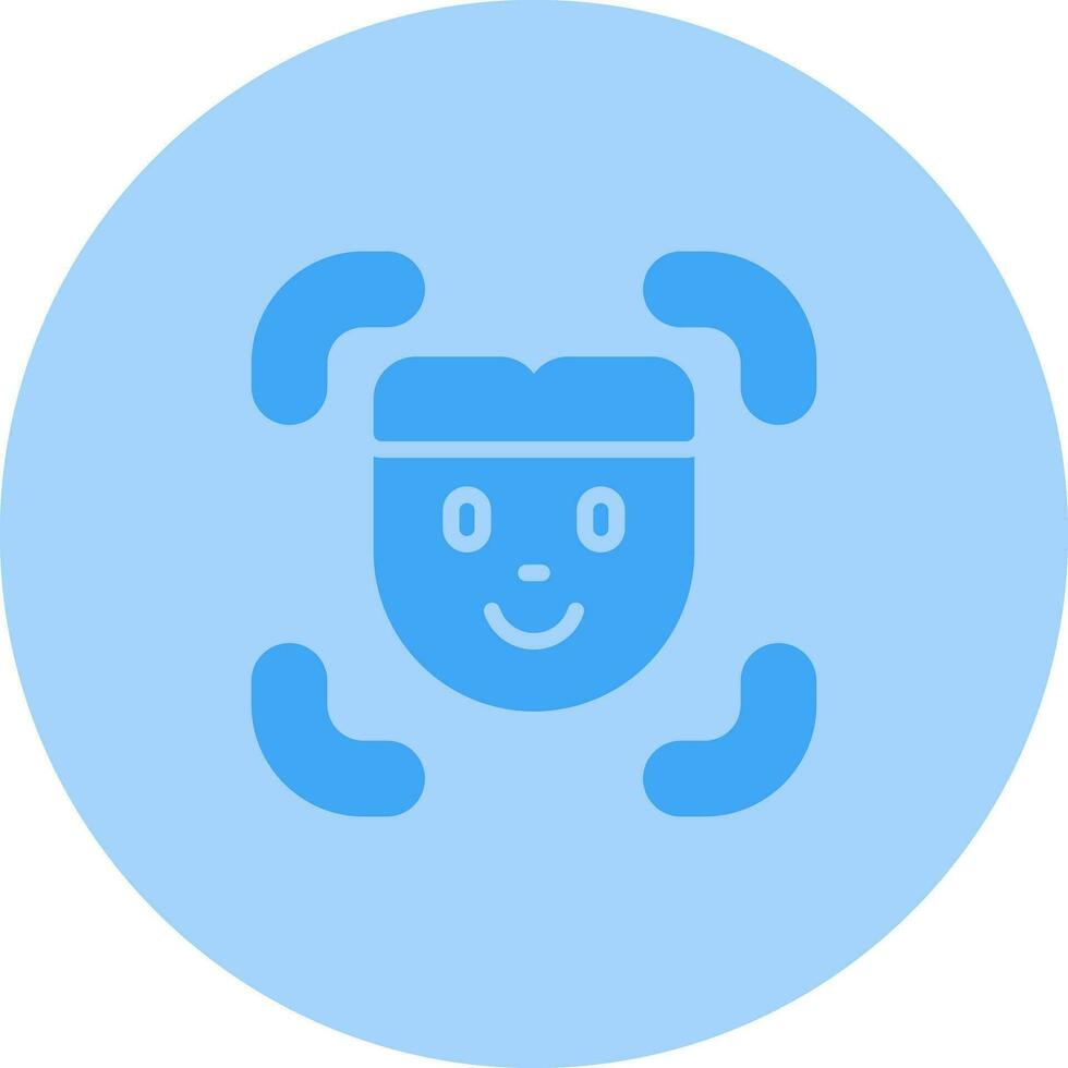 Facial Recognition Vector Icon