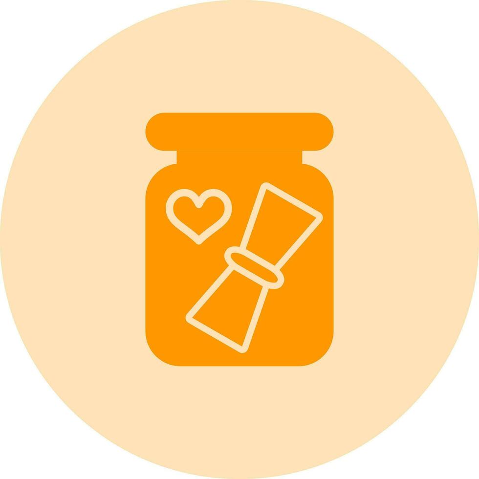 Love letter in a bottle Vector Icon